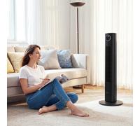 HOMCOM 28dB Tower Fan for Bedroom, 26 ft/s Velocity Standing Fan in Black HOMCOM Black