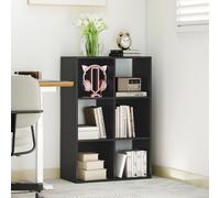(Black) HOMCOM 6-Cube Bookshelf, Display Shelving Unit for Home Office