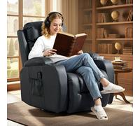 Homcom Massage Recliner Chair With 8 Vibration & Heat, Black