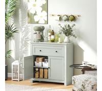 (Black) HOMCOM Sideboard, Kitchen Storage Cabinet w/ Adjustable Shelf, Drawer