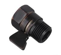 Black Home Solid Brass Shower Head Shut-Off Valve with G1/2" Fitting, Water Flow Control and Pressure Regulator for Handheld and Wall Mount Showers