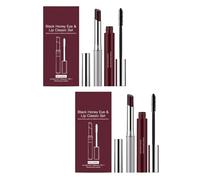 Black Honey Eye & Lip Classic Set, Moisturizing Lipstick & Waterproof Mascara Duo, Hydrating Nourishing Plumping, Enhance Natural Color