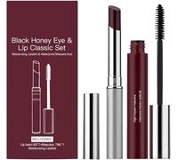 Black Honey Eye & Lip Classic Set, Moisturizing Lipstick & Waterproof Mascara Duo, Hydrating Nourishing Plumping, Enhance Natural Color