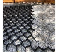 Black Honeycomb Plastic Paver Grid - 2" High Gravel Ground Grid for Patio Pathway & Grass Fill - Easy to Install & Cut (1x3m / 3.3x10ft) - Outdoor Solution