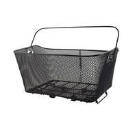 Black honeycomb steel rear basket Newton with clamp handle for mounting on lugga