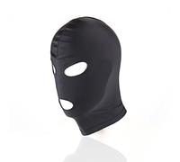 Black Hood Party Mask Headgear Adult Game/Halloween Head Mask (Open Mouth and Eyes)
