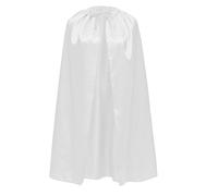 Black Hooded Cloak for Vampire Costume Men Medieval Cloak Women Halloween Cape Reversible Black Red Green Purple Blue for Witch Costume, 140cm, White Satin Coat, S/90CM