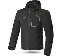 Black Hooded Motorcycle Jacket - MCW Gear Introduced Waterproof Urban Vector Soft Shell Motorbike Hoodie with CE Level 2 Armors Zip Clouser (UK, Alpha, M, Regular, Regular)