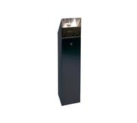 Black Hooded Top 6.6 Litre Cigarette Ash Tower Bin
