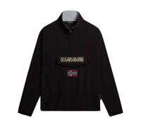 Black Hoodless Fleece Half-Zip Jacket - male - Napapijri - Light Jackets - Black - L - Jackets L