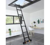 Black Hook for Folding Extension Ladders for Home Attic 5.5m/18ft Bunk Bed Ladder, 2.3m/75ft Cabin Bed Ladder for Motorhomes, 2.7m Loft Extension Ladders