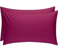 Black Horse 50% COTTON AND 50% POLYESTER HOUSE WIFE PILLOW CASES-MACHINE WASHABLE-Pack of 2-FUCHIA PINK