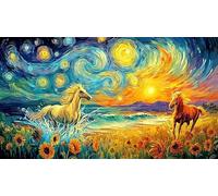 Black-horse-adorned-with-roses-and-doves Jigsaw Puzzle 1000 Pieces Impossible Hard Difficult Educational Games for Adults Kids Great Gift Idea for Relaxation 38x52/1000pcs