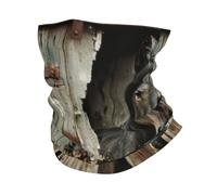 Black Horse And Old Wooden Rustic Barn Style Women Men Neck Gaiter Multifunctional Bandana Comfortable Balaclava For Outdoor Sports Climbing