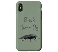 Black Horse Fly Insect Case for iPhone X/XS