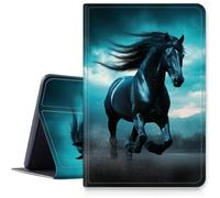 Black Horse Nature Case for iPad Pro 13 inch M4 2024, Shockproof PU Leather Folding Adjustable Stand Case with Auto Sleep/Wake for 13" iPad Pro M4 2024