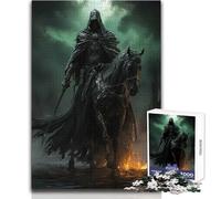 Black Horse of The Dead Jigsaws 1000 Pieces for Teenagers Educational Play for Skill Growth for Special Moments Size 50x75cm