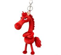 Black Horse Plush Keychain Pendant, Soft Stuffed Animal Charm for Bag Backpack Purse, 2026 Year of the Horse For Zodiac Ornament for Kids Adults Collectors,(Red)