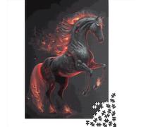 Black Horse Puzzle 1000 Pieces Jigsaws Paper Adult Jigsaw Puzzle for Adults& Teenagers Age 12 Years Up 1000pcs (38x26cm)