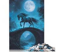 Black Horse Ride of Stars Puzzles for Adults 500 Pieces Puzzle Jigsaws for Adults Home Decoration Puzzle Toys 500pcs (52x38cm)
