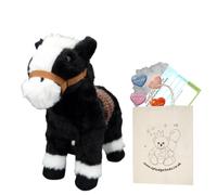 Black Horse Soft Plush Toy - 10 inch / 25cm - Make Build your own Teddy Bear Kit - no sew