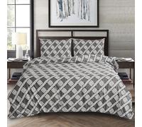 Black Horse Surrey Madrid ComfortMax 4-Piece Bedding Set - Ultra-Soft Cozy Microfiber Comfortable Duvet Cover Set,Include 2 Pillow Cases & a Duvet Cover,a Deep Pocket Fitted Sheet.