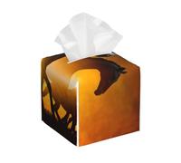 Black Horses Red Glowing Clouds Printed, Tissue Box Holder Tissue Box Cover Tissue Holder Tissue Dispenser