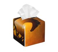 Black Horses Red Glowing Clouds Printing, Tissue Box Holder Tissue Box Cover Tissue Holder Tissue Dispenser