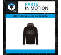 JCB - Horton Hoodie, Medium - Made with 80% Cotton & 20% Polyester - Hoodies for Men Branding Details - Mens Clothes - Cordura Fabric Elbow Patches - 320gsm - Navy/Black
