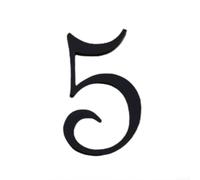 Black House Number 70mm Self-Adhesive Digit 0-9(5)