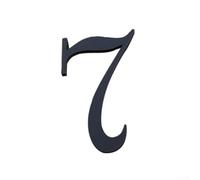 Black House Number 70mm Self-Adhesive Digit 0-9(7)