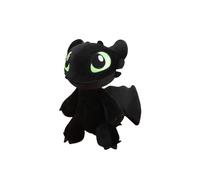 (Black) How To Train Your Dragon Plush Toy Stuffed Doll Light Fury Night Fury Kids Gift