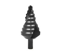 Black HSS Cobalt Spiral Step Drill Bit, TiN Coated Industrial Reamer For Incremental Taper Hole Drilling 8 Sizes 10-45mm 1pcs