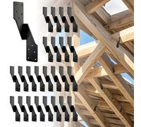 Black Hurricane Ties for Rafters,Hurricane Clips,Hurricane Brackets,Hurricane Straps for Shed,Rafter Hangers,Truss Brackets,Rafter Bracket(Left 25 pcs)