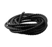 Black Hydraulic Hose Guard Spiral Wrap 5m for Cable Protection with 8mm 10mm 12mm Diameter, Flexible High Density Polyethylene Protective Sleeve for Industrial Hydraulic Pneumatic(D-12mm)