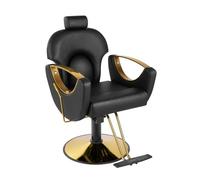 Black Hydraulic Salon Chair - 360° Swivel Beauty Chair with Adjustable Height for Hair and Shampoo Services, Ergonomic Design for Stylists and Clients