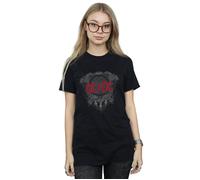 Black Ice With Red Cotton Boyfriend T-Shirt AC/DC Black M