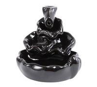 Black Incense Burner Censer Tower Holder Ceramic Backflow