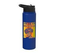 Black Independence Day - Alaskan Malamute Girl Stainless Steel Insulated Water Bottle