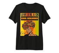 Black Independence Day - Black School Social Worker Girl Premium T-Shirt