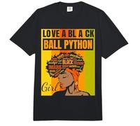 Black Independence Day - Love a Black Ball Python Girl Comfort Colors Adult Heavyweight T-Shirt