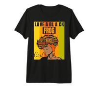 Black Independence Day - Love a Black Frog Girl Premium T-Shirt