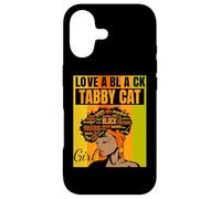 Black Independence Day - Love a Black Tabby Cat Girl Case for iPhone 17