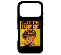 Black Independence Day - Love a Black Tabby Cat Girl Case for iPhone 17 Pro