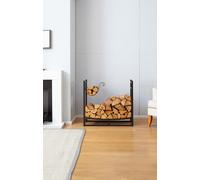 Neo Black Indoor Firewood Log Rack With Hooks Neo Black