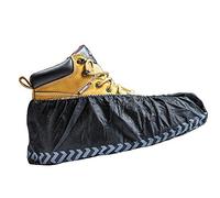 Black Industrial Disposable Shoe Covers for Men and Women Premium Thickness Workman Booties Extra Large 100 Pack