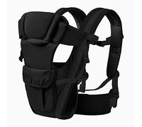 Black Infant Baby Carrier Breathable Ergonomic Adjustable Wrap Sling Backpack - Infant Sling Pouch Wrap Kangaroo