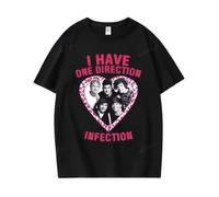 Black Infection Niall Louis Horan Harry 1D Direction Styles One Tee Top Tshirt Mens Womens Unisex Ladies Gift XS S M L XL XXL 6 8 10 12 14 16 18 Short Sleeved Harajuku Kpop Basic Cotton T-Shirt
