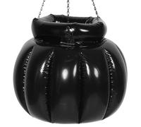 Black Inflatable Cauldron: 14.9inch Halloween Beverage Cooler DIY Witches Cauldron Candy Kettle, Drink Holder for Party Decoration