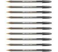 Black Ink Pens 10 Pack Thick 1.6mm Tip Hexagonal Easy Grip